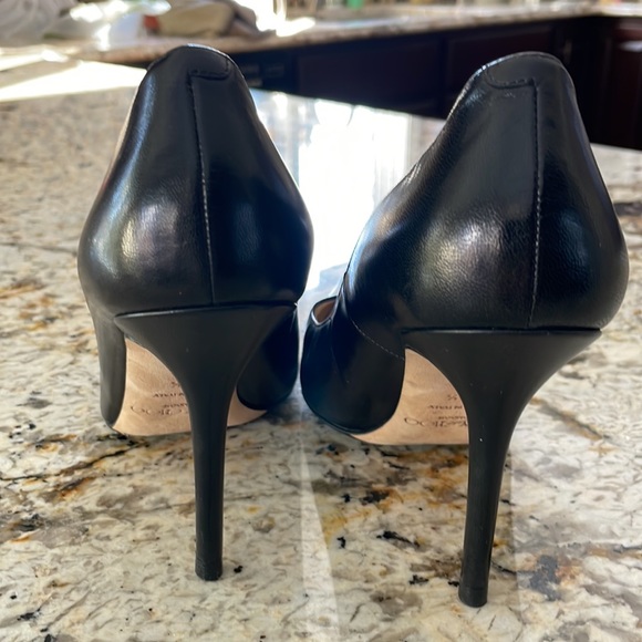 Jimmy Choo 100mm Black Leather Pumps - Picture 2 of 5